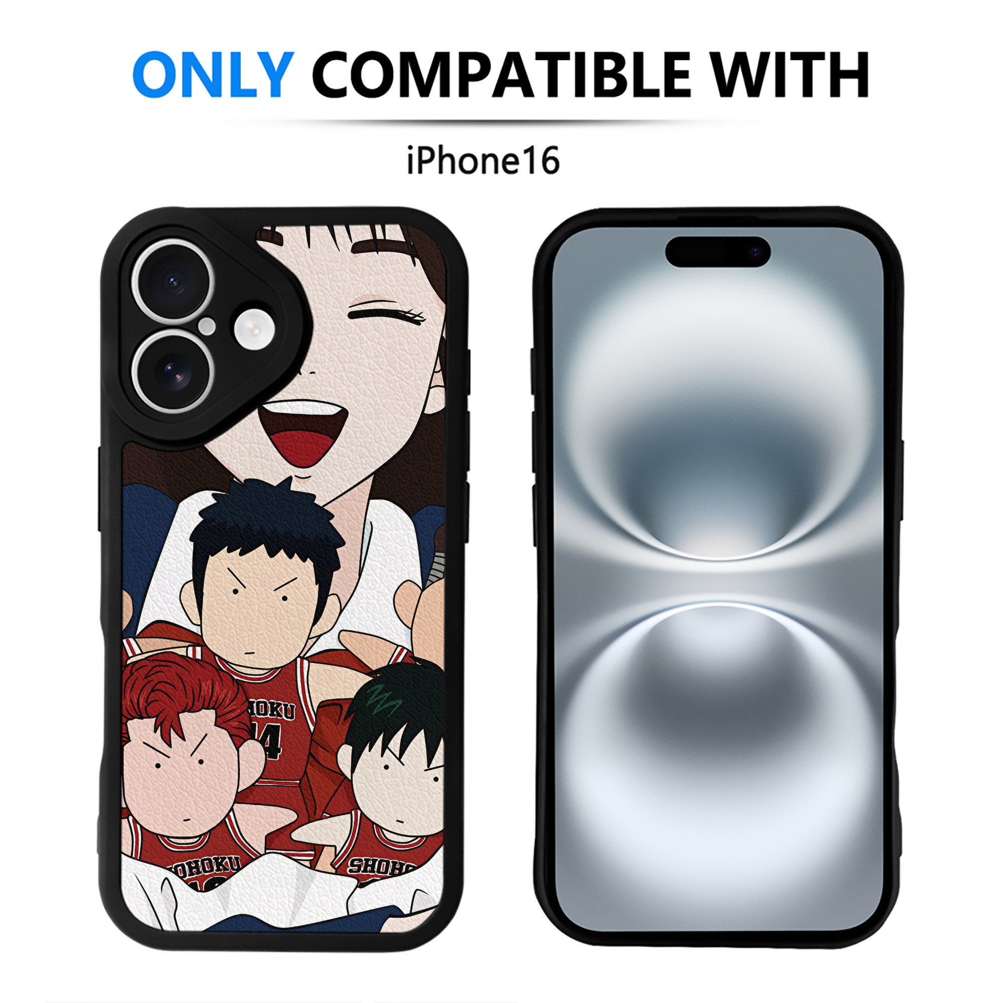 （画像用） SLAM DUNK／スラムダンク 【iPhone 16シリーズ対応】シリコンスマホケース（レザー調） 材質：シリコン